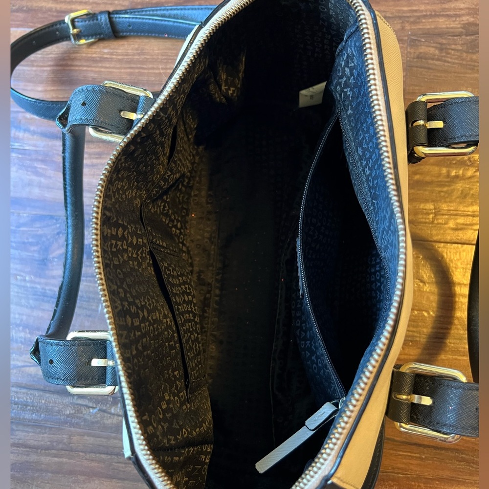 Kate Spade Black and Cream Satchel with Structured Design - Picture 11 of 13